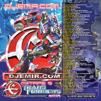DJ Emir's Transformers Mix Tape CD