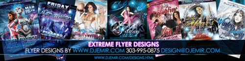 Extreme flyer designs, logos and graphics